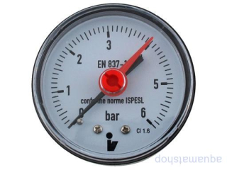 Tlakomer 0- 6bar, DN50, zadný vývod 1/4"