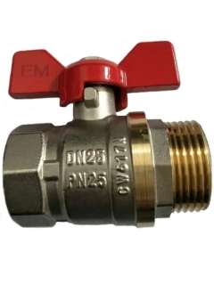 Guľový kohút 1" MF motýľ PN 25