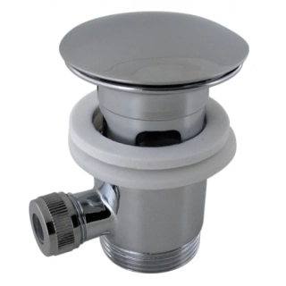Umyvadlová výpusť s tiahlom 5/4", veľká zátka, CHROM